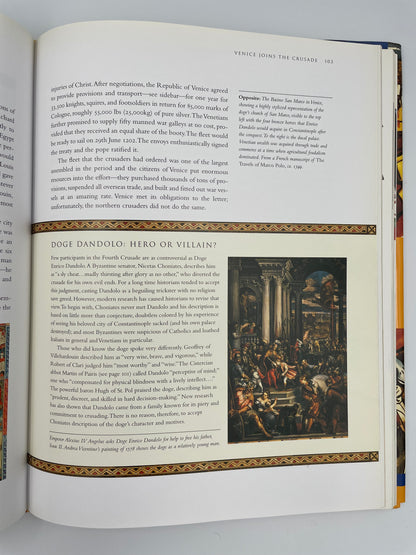 Page with illustration from "Crusades. The illustrated History". Editor: T. F. Madden