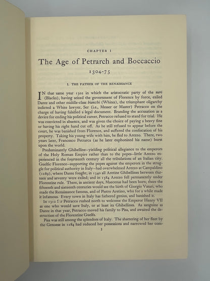 Chapter 1 page of ‘The Renaissance’ by Will Durant 