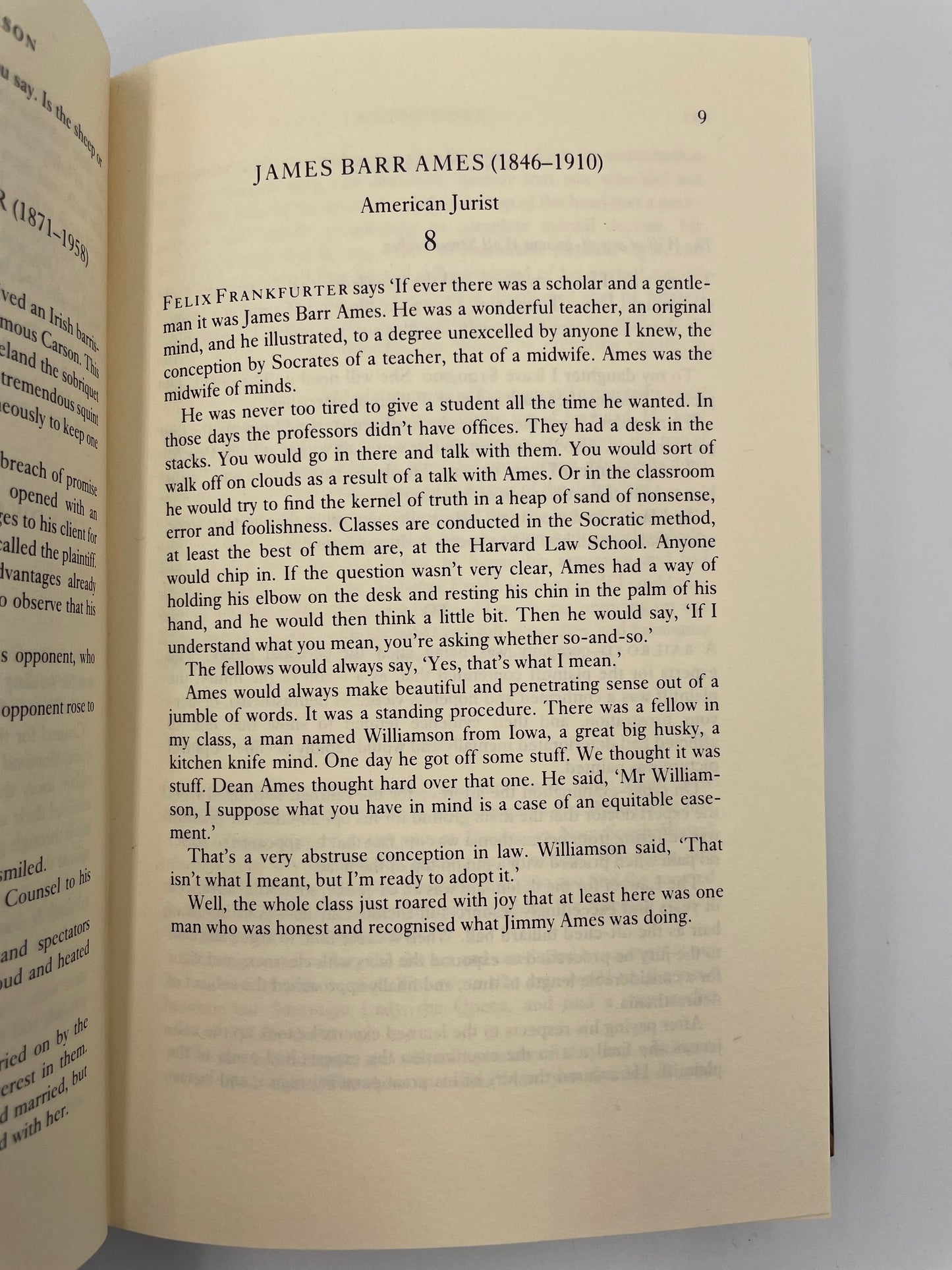 Random page 9 from, The Oxford Book of Legal Anecdotes'.