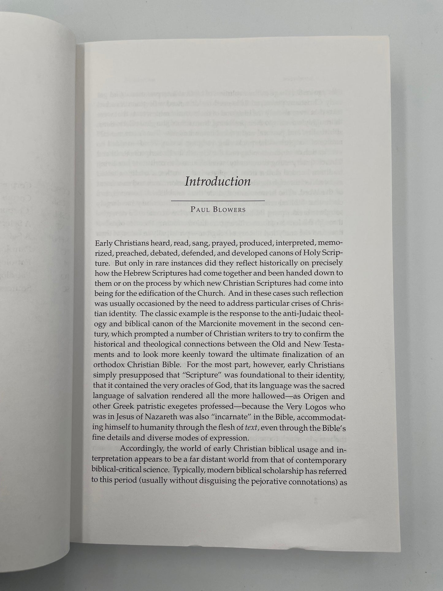 Introduction page from 'The Bible in Greek Christian Antiquity'.