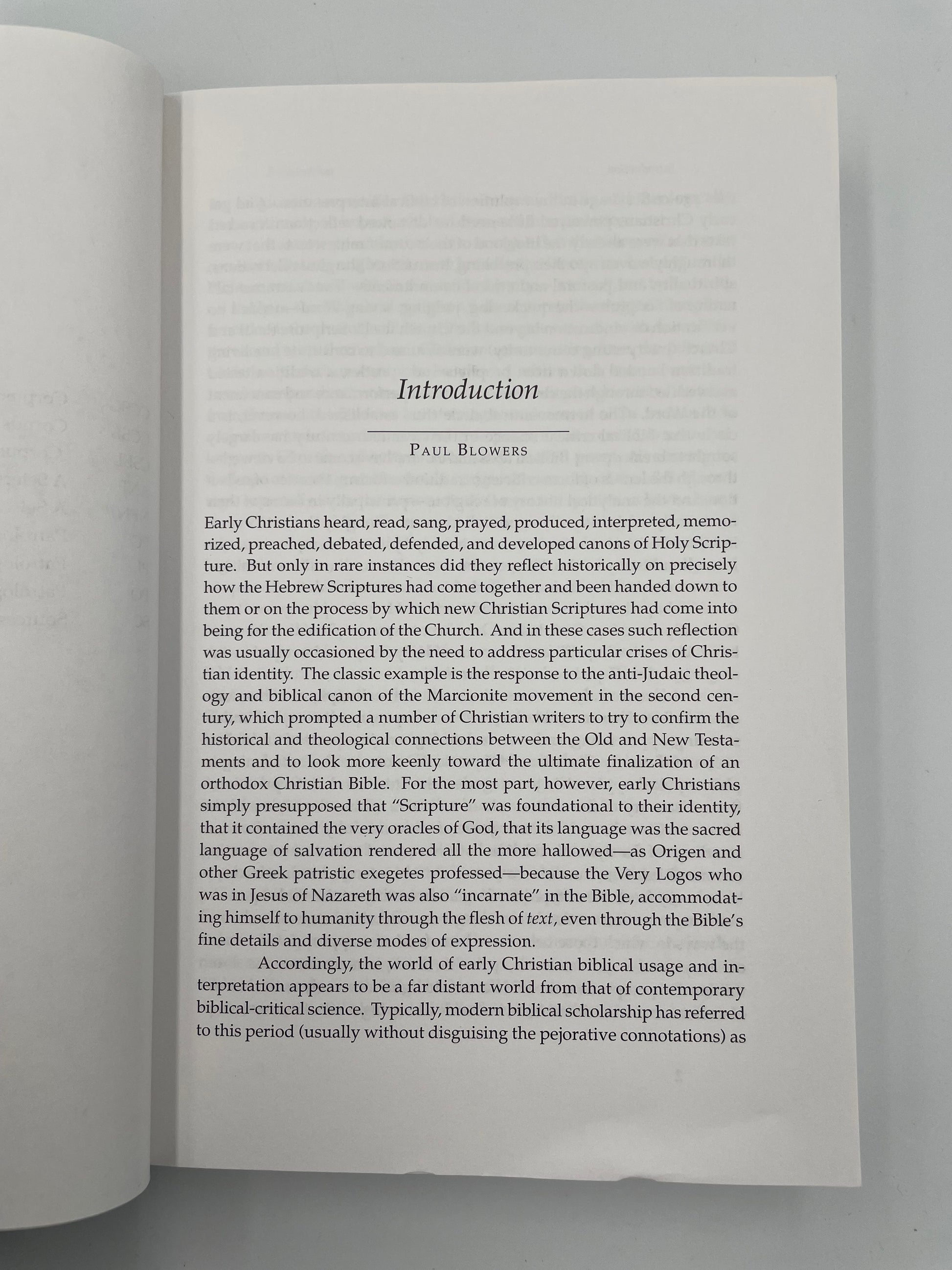 Introduction page from 'The Bible in Greek Christian Antiquity'.