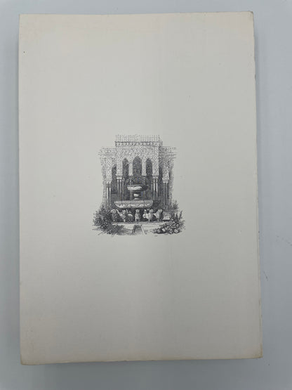 Back book cover of 'Tales of the Alhambra' by Washington Irving.