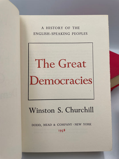 Title page vol 2, A History of the English speaking peoples by Winston Churchill