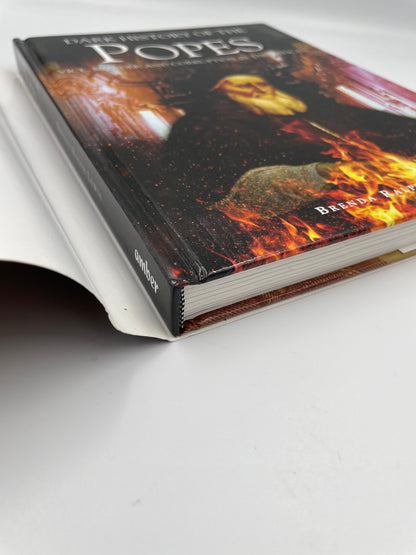 Page edge view with dust jacket and binding feature.