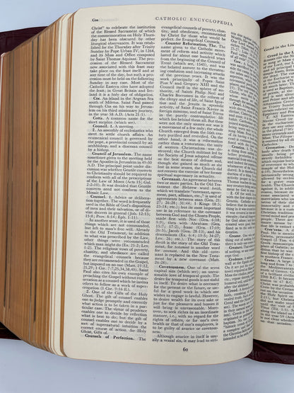 Random page from the Catholic encyclopedia section in 'The Marian Bible'. 