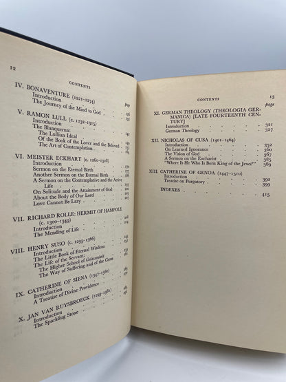 More contents info page from Late Medieval Mysticism: Edited by Ray C. Petty