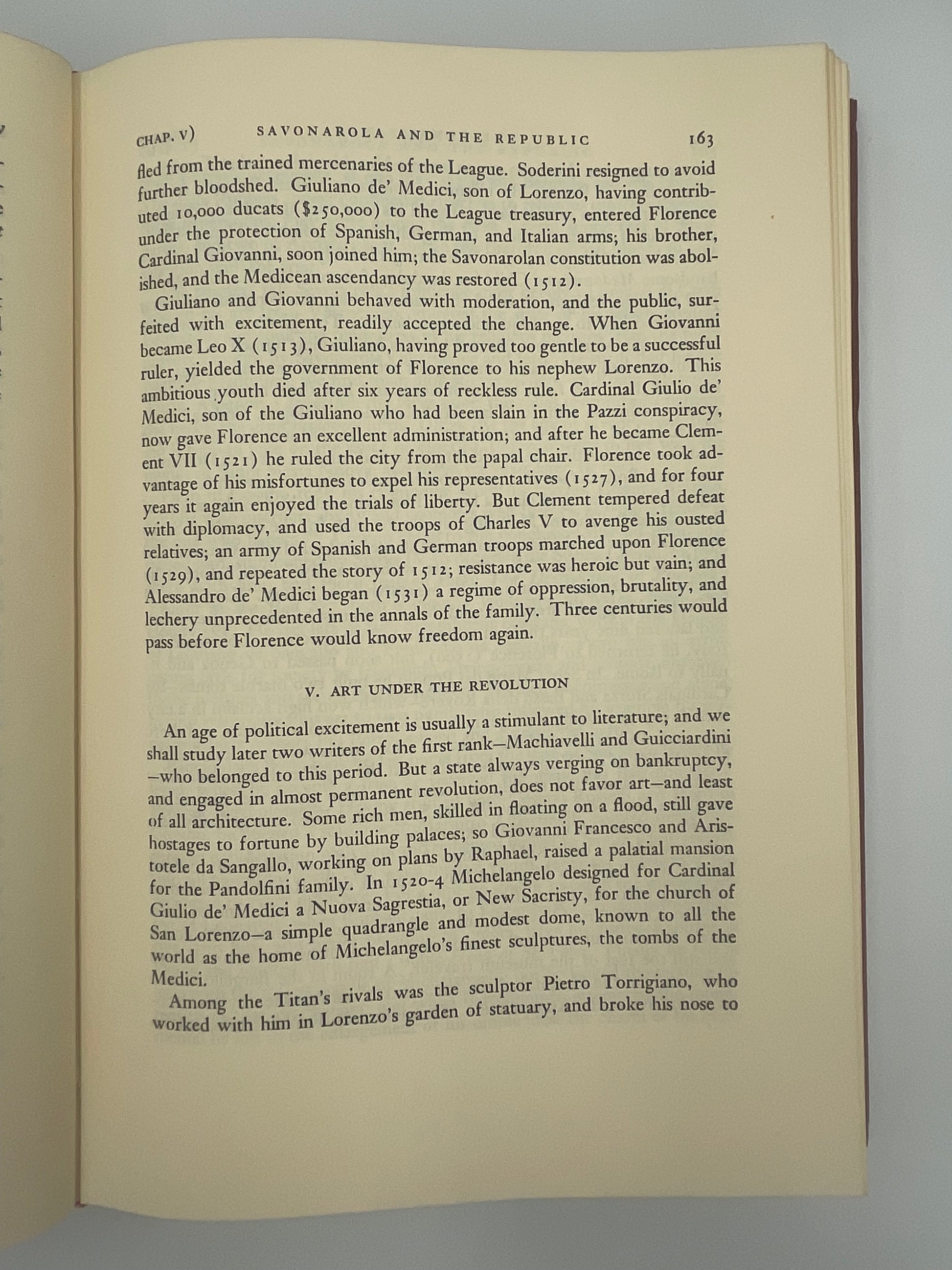 Random page 163 of ‘The Renaissance’ by Will Durant 