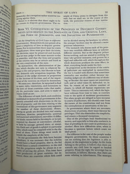 Random page from "Montesquieu. Rousseau". (Britannica: Great Books of the Western World)