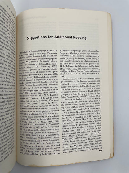 Emancipation of the Russian Serfs, edited by Terence Emmons