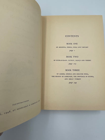 Contents page of "The Travels of Marco Polo the Venetian" 