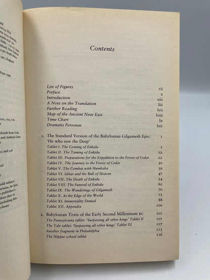 Contents page of 'The Epic of Gilgamesh (Penguin Classics)
