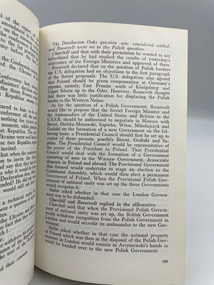 Random page 109 from "The Tehran Yalta and Potsdam Conferences; Documents" 