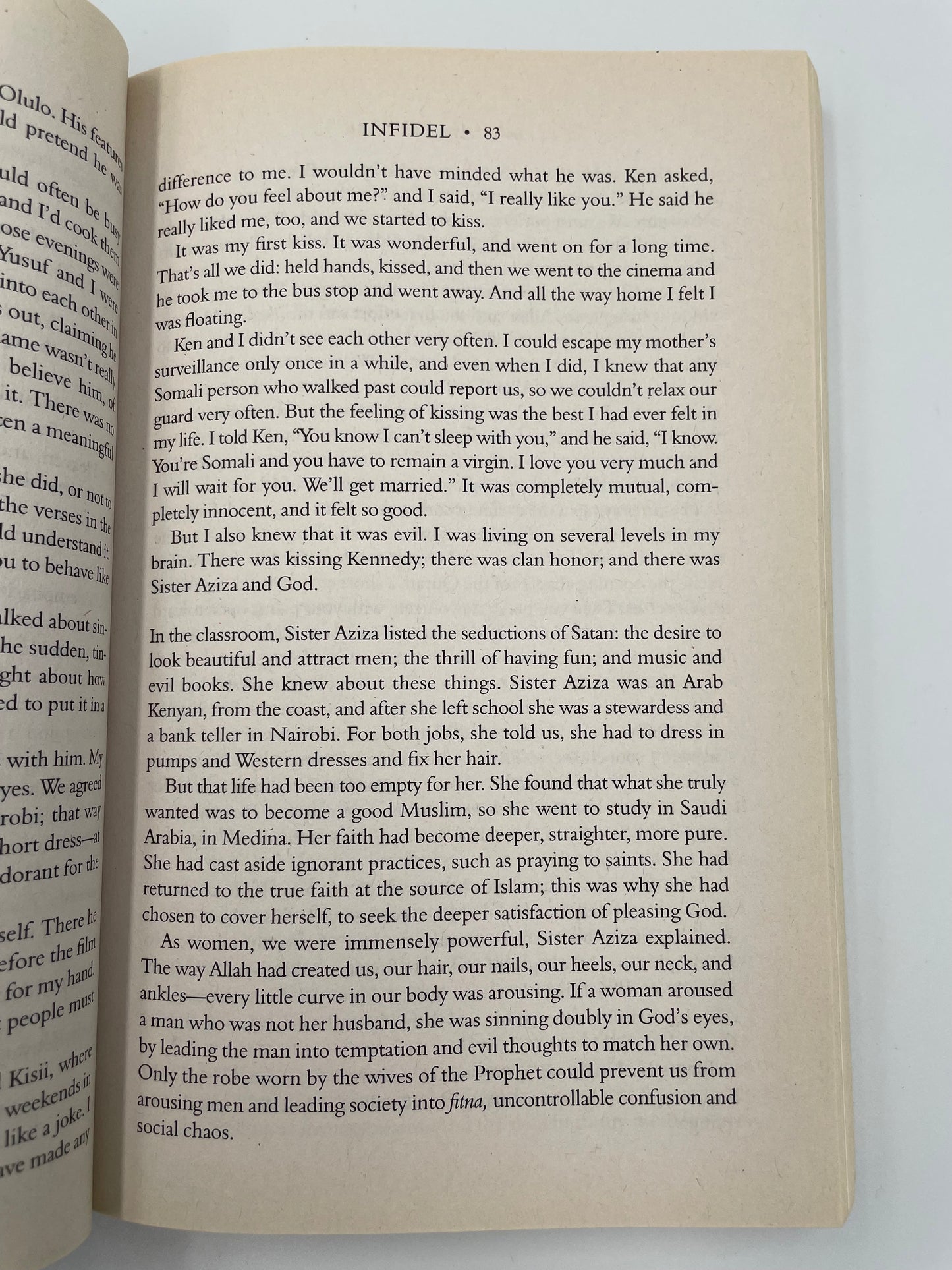 Random page 83 from ‘Infidel’ by Ayaan Hirsi Ali.