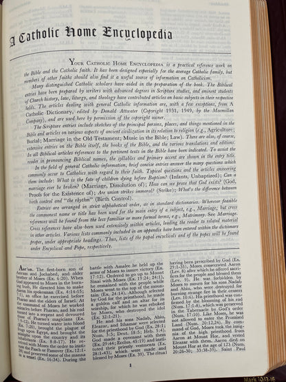Catholic Encyclopedia section inside 'The Marian Bible'. 