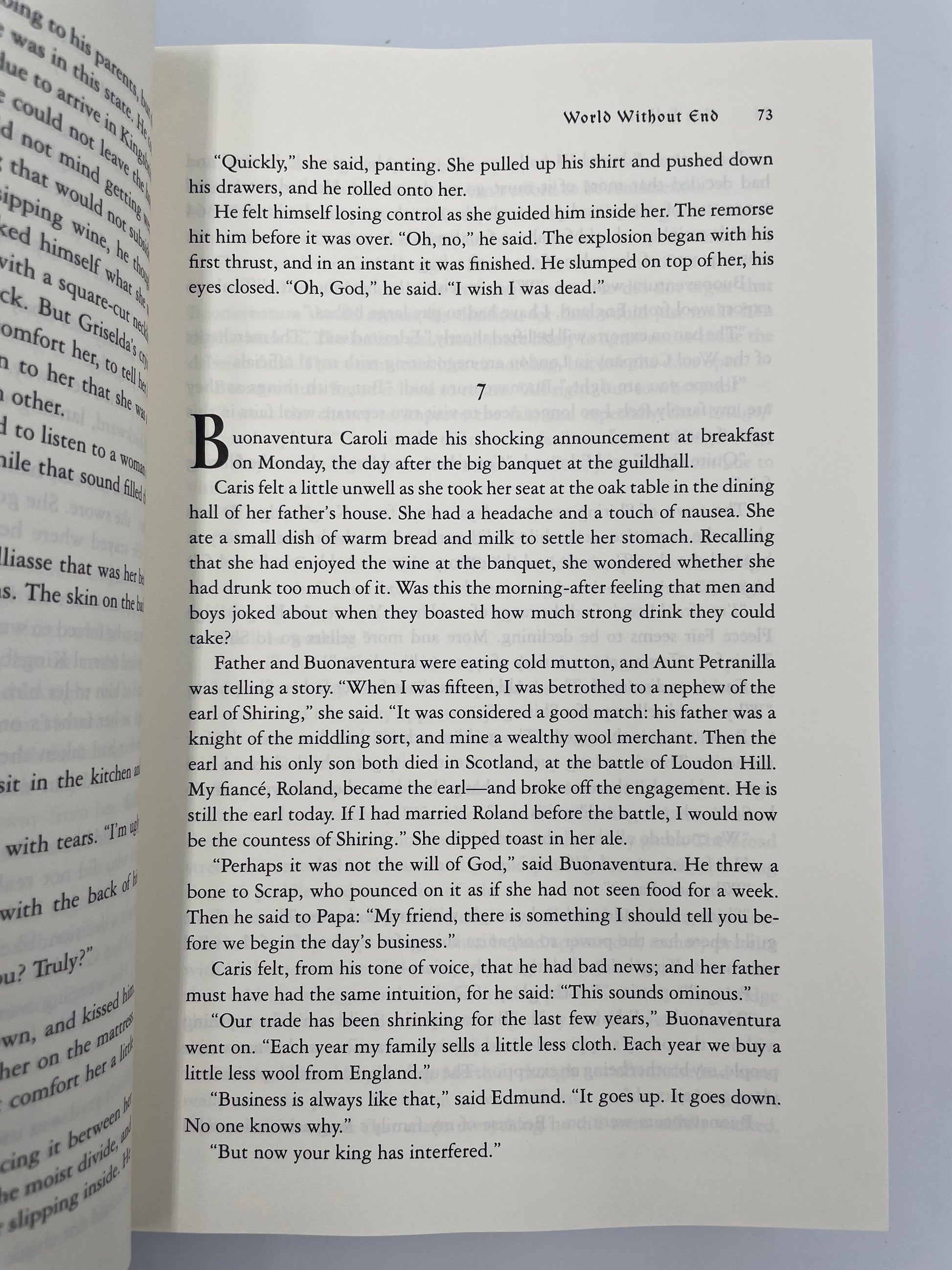 Random page 73 of ‘World Without End’ by Ken Follett