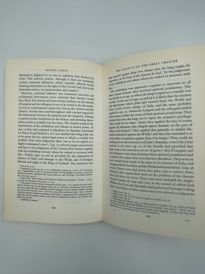 Random pages 192 and 193 of ‘Magna Carta’ by J.C.Holt