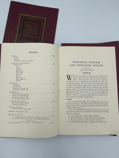 A New Self-Teaching Course in Practical English and Effective Speech by Estelle B. Hunter (Complete 15 volume set)