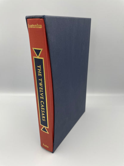 Spine with slipcase of "The Twelve Caesars" by Suetonius" 