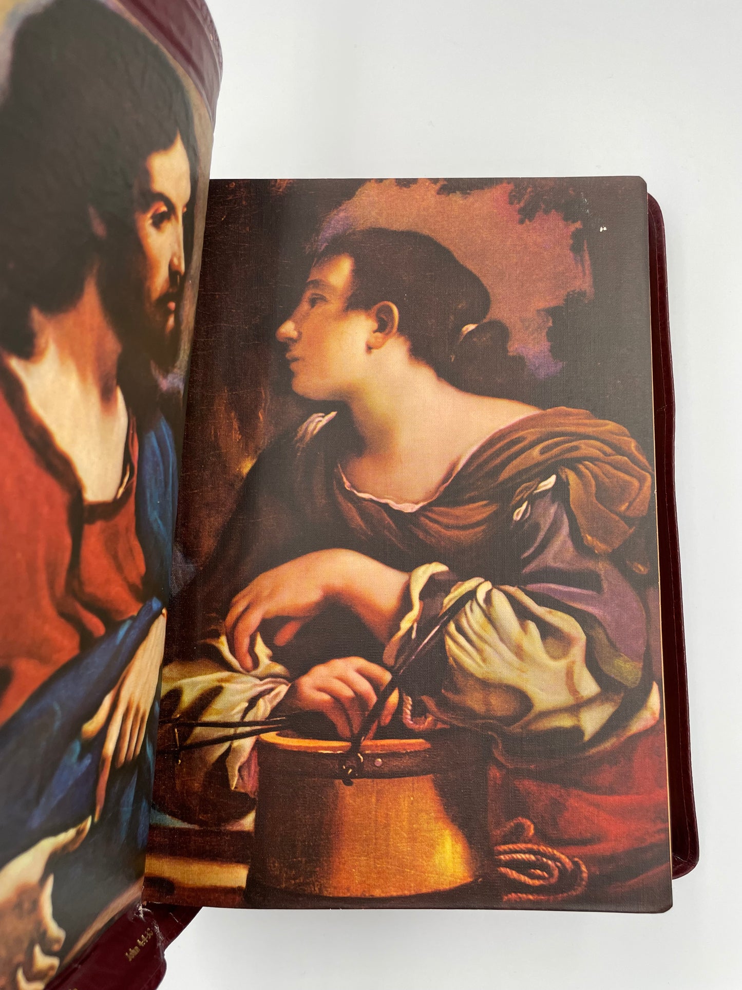 From 'The Marian Bible', one pages with a classical painting. 